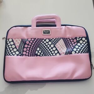 Pink and Black Laptop Bag for Women